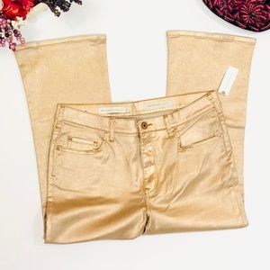 NWT Anthropologie Pilcro Rose Gold High-Rise  S 31